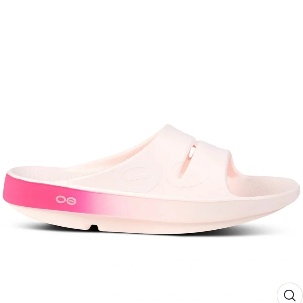 OOFOS OOahh sport slide in blush fade women’s 8 EUC - Picture 7 of 7